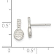 Sterling Silver Tennis Racquet Mini Earrings - Birthstone Company