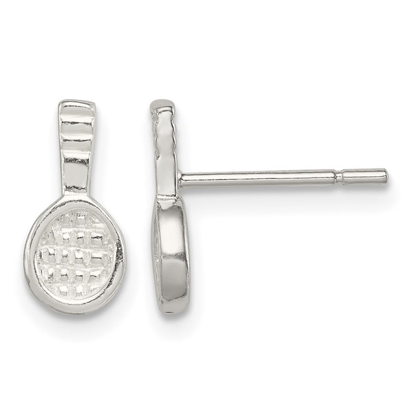Sterling Silver Tennis Racquet Mini Earrings - Birthstone Company