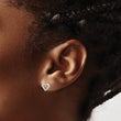 Sterling Silver Polished Heart Post Earrings - Birthstone Company