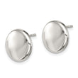 Sterling Silver Polished Button Post Earrings - Birthstone Company