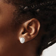 Sterling Silver Polished Button Post Earrings - Birthstone Company