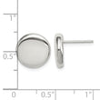 Sterling Silver Polished Button Post Earrings - Birthstone Company