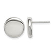 Sterling Silver Polished Button Post Earrings - Birthstone Company