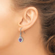Sterling Silver Amethyst Polished Fancy Dangle Earrings - Birthstone Company