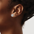 Sterling Silver Rhodium-plated CZ Love Knot Post Earrings - Birthstone Company