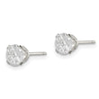 Sterling Silver 5mm Round Snap Set Laser-cut CZ Stud Earrings - Birthstone Company