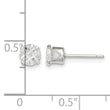 Sterling Silver 5mm Round Snap Set Laser-cut CZ Stud Earrings - Birthstone Company