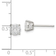 Sterling Silver 6mm Round Basket Set Laser-cut CZ Stud Earrings - Birthstone Company