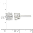 Sterling Silver 7mm Round Basket Set Laser-cut CZ Stud Earrings - Birthstone Company