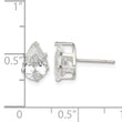 Sterling Silver Polished 9x6mm Pear Snap Set CZ Stud Earrings - Birthstone Company