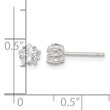 Sterling Silver Polished 5mm Star Basket Set CZ Stud Earrings - Birthstone Company