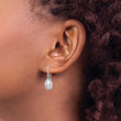Sterling Silver Rhodium-plated Polished 8-9mm Grey Freshwater Cultured Pearl Dangle Earrings - Birthstone Company