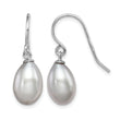 Sterling Silver Rhodium-plated Polished 8-9mm Grey Freshwater Cultured Pearl Dangle Earrings - Birthstone Company