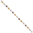 Sterling Silver RH White/Yellow/Brown FWC Pearl Neck/Brace/Ear Set