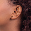 Sterling Silver Rh-plated 6-7mm Brown FW Cultured Button Pearl Stud Earring