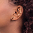 Sterling Silver Rh-plated 6-7mm Brown FW Cultured Button Pearl Stud Earring - Birthstone Company