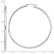 Sterling Silver 2mm Round Hoop Earrings