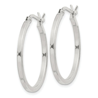 Sterling Silver 1.5x25mm Hoop Earrings