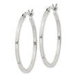 Sterling Silver 1.5x30mm Hoop Earrings