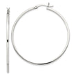 Sterling Silver 1.5x45mm Hoop Earrings