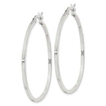 Sterling Silver 1.5x40mm Hoop Earrings