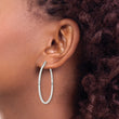 Sterling Silver 1.5x40mm Hoop Earrings