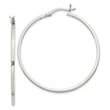 Sterling Silver 1.5x40mm Hoop Earrings