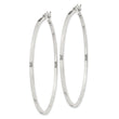 Sterling Silver 1.5x50mm Hoop Earrings