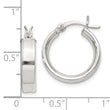 Sterling Silver 4x16mm Hoop Earrings