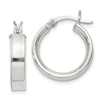 Sterling Silver 4x16mm Hoop Earrings