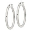 Sterling Silver 3mm Round Hoop Earrings