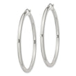 Sterling Silver 3mm Round Hoop Earrings