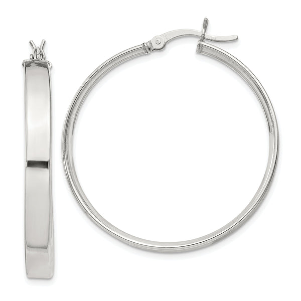 Sterling Silver 4.25x35 Hoop Earrings