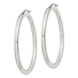 Sterling Silver 3mm Round Hoop Earrings