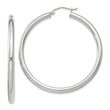 Sterling Silver 3mm Round Hoop Earrings