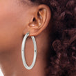 Sterling Silver 4mm Round Hoop Earrings