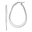 Sterling Silver Rhodium Plated Polished Hoop Earrings
