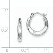 Sterling Silver Rhodium Plated Hollow Hoop Earrings
