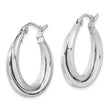 Sterling Silver Rhodium Plated Double Hoop Earrings