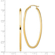 Sterling Silver Gold-plated Square Tube 2.5mm Oval Hoop Earrings