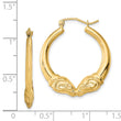 Sterling Silver Gold Plated Hollow Rams Head Hoop Earrings
