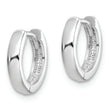 Sterling Silver Rhodium Polished Hinged Hoop Earrings