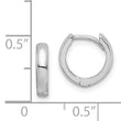 Sterling Silver Rhodium Polished Hinged Hoop Earrings