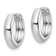 Sterling Silver Rhodium Polished Hinged Hoop Earrings