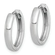 Sterling Silver Rhodium Polished Hinged Hoop Earrings