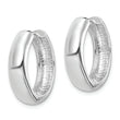Sterling Silver Rhodium Polished Hinged Hoop Earrings
