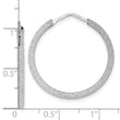 Sterling Silver Rhodium-plated Laser Cut 2mm Endless Hoop Earrings