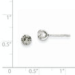 Sterling Silver Rhodium Plated 5mm Diamond Cut Post Earrings