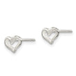 Sterling Silver Polished Open Heart Children's Post Earrings - Birthstone Company