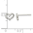 Sterling Silver Polished Open Heart Children's Post Earrings - Birthstone Company